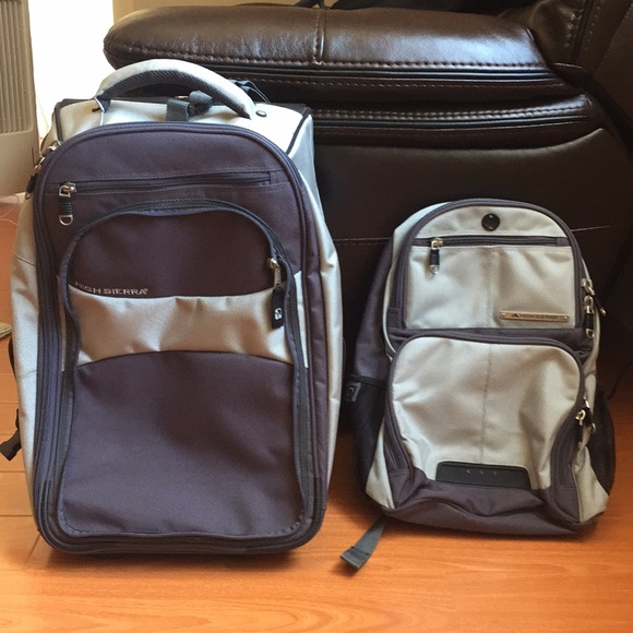 wheeled backpack with daypack